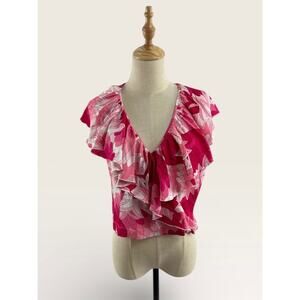Trina Turk Janis Pink Floral Top, Size 10